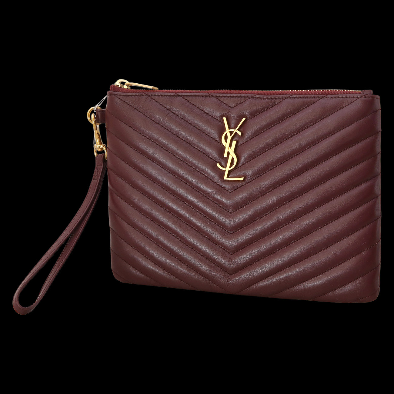 Yves Saint Laurent(USED)생로랑 379039 모노그램 쉐브론 파우치